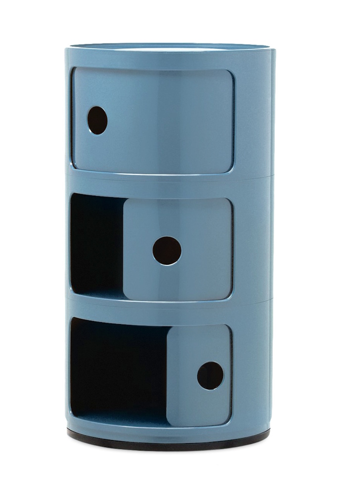Kartell COMPONIBILI CLASSIC Round 3-Door Storage Unit by Anna Castelli Ferrieri