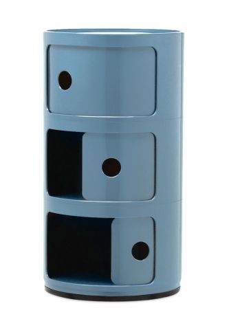 Kartell COMPONIBILI CLASSIC Round 3-Door Storage Unit by Anna Castelli Ferrieri
