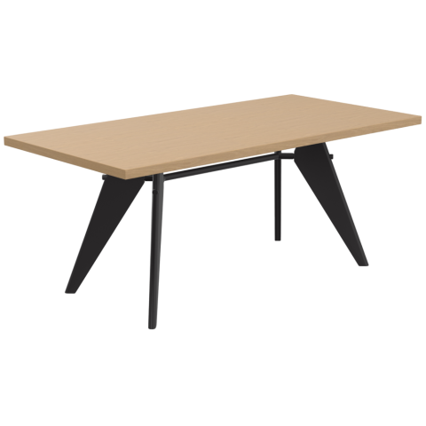 Vitra EM Table by Jean Prouve - Veneer Natural Oak