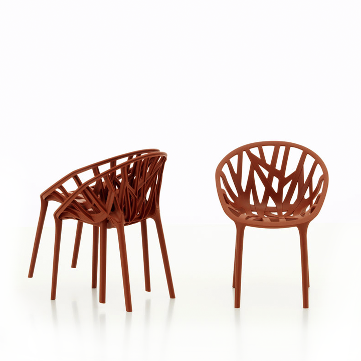 Vitra MINIATURES Vegetal Chair by Ronan & Erwan Bouroullec - Set of 3 (Brick)