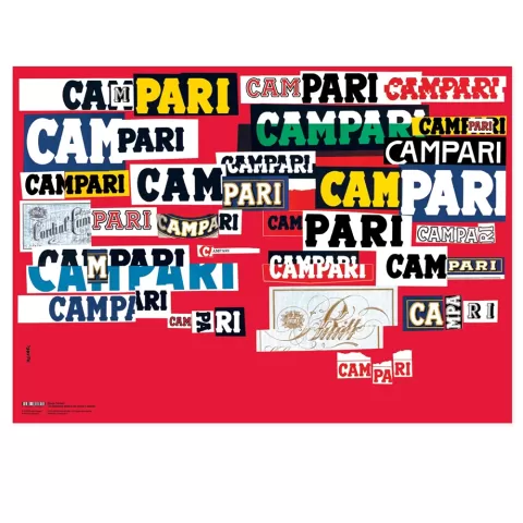 Bruno Munari Campari Poster for the 1964 Milan Subway Campaign