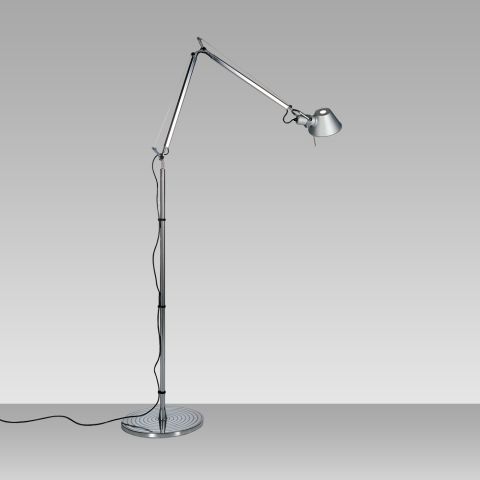 Artemide TOLOMEO Mini Floor Light Reading Lamp with Arms by Michele De Lucchi & Giancarlo Fassina