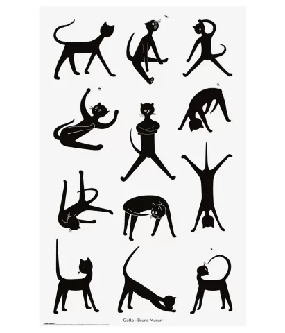 Bruno Munari Gatto Poster