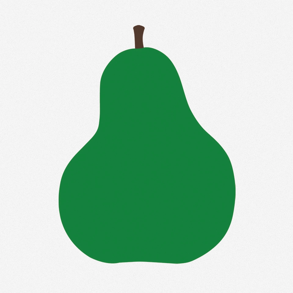 Enzo Mari La Pera Green Pear Poster Stardust Modern