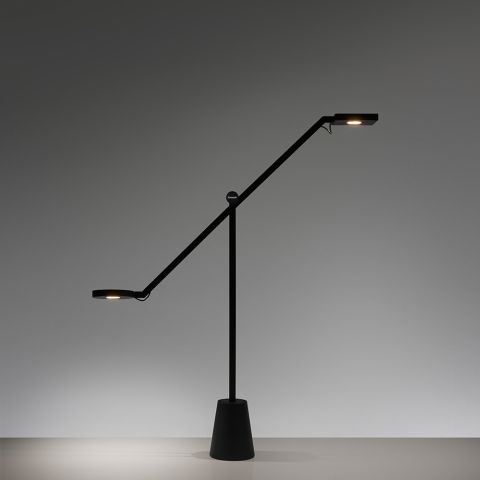 Artemide Equilibrist Jean Nouvel Modern Table Lamp – Black, 2 Lights