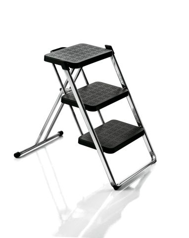 MAGIS Nuovastep Folding Step Ladder by Andries & Hiroko Van Onck - Chromed/Black
