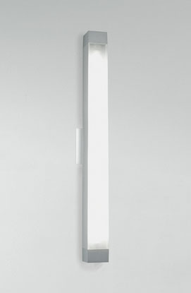 Details about   Ron Rezek Dupla Curved Wall Sconce White Glass Grey Body 1x 75W E27 