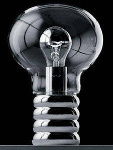 Bulb® 11.8-in Clear Glass w/Steel Table Lamp by Ingo Maurer