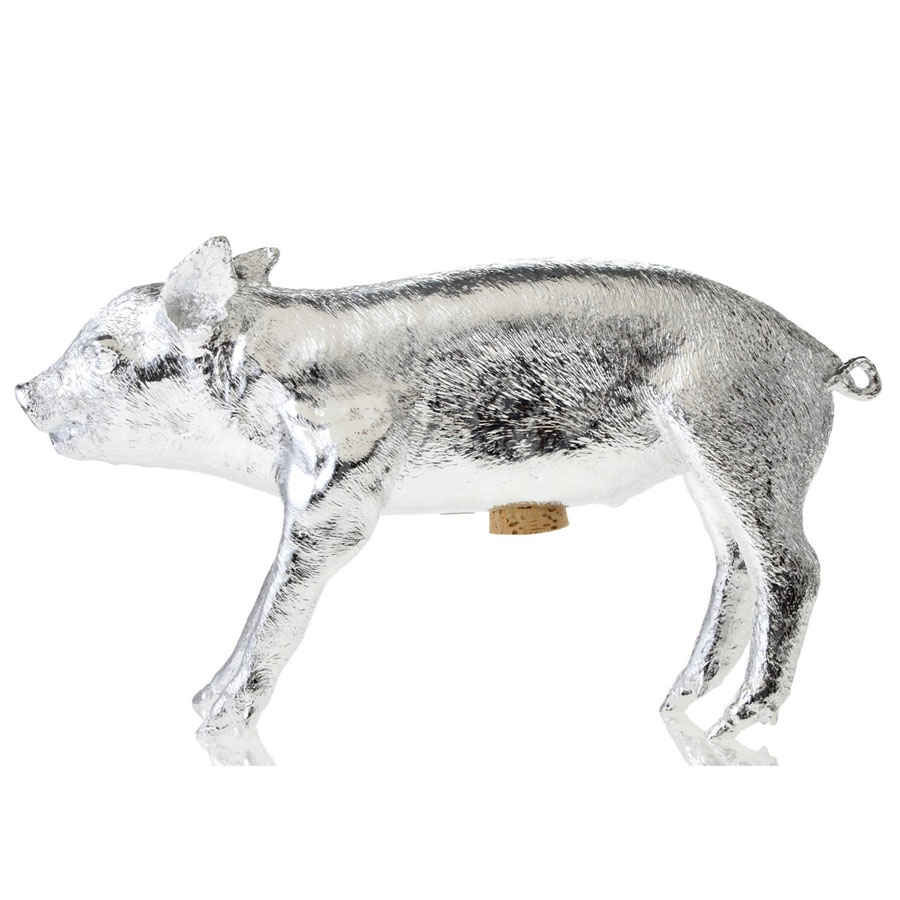 silver pig piggy bank