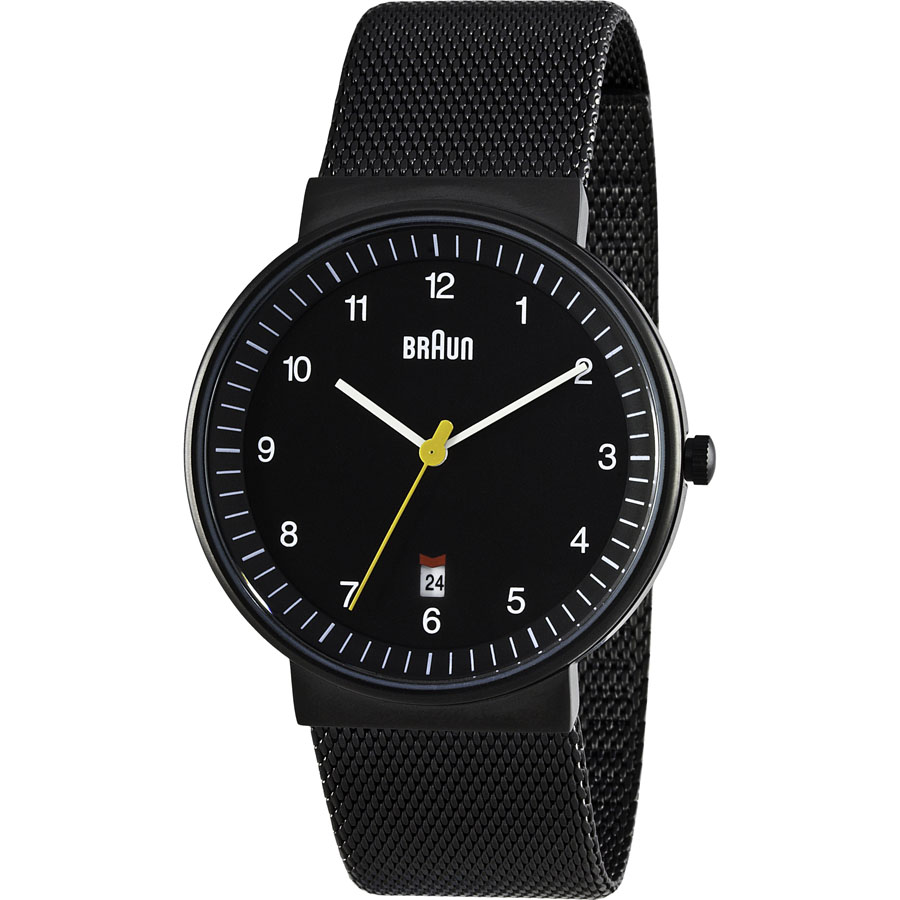 Sloppenwijk Publiciteit rijm Braun Men's BN0032BKBKMHG Classic Mesh Band Analog Watch - Black | Stardust