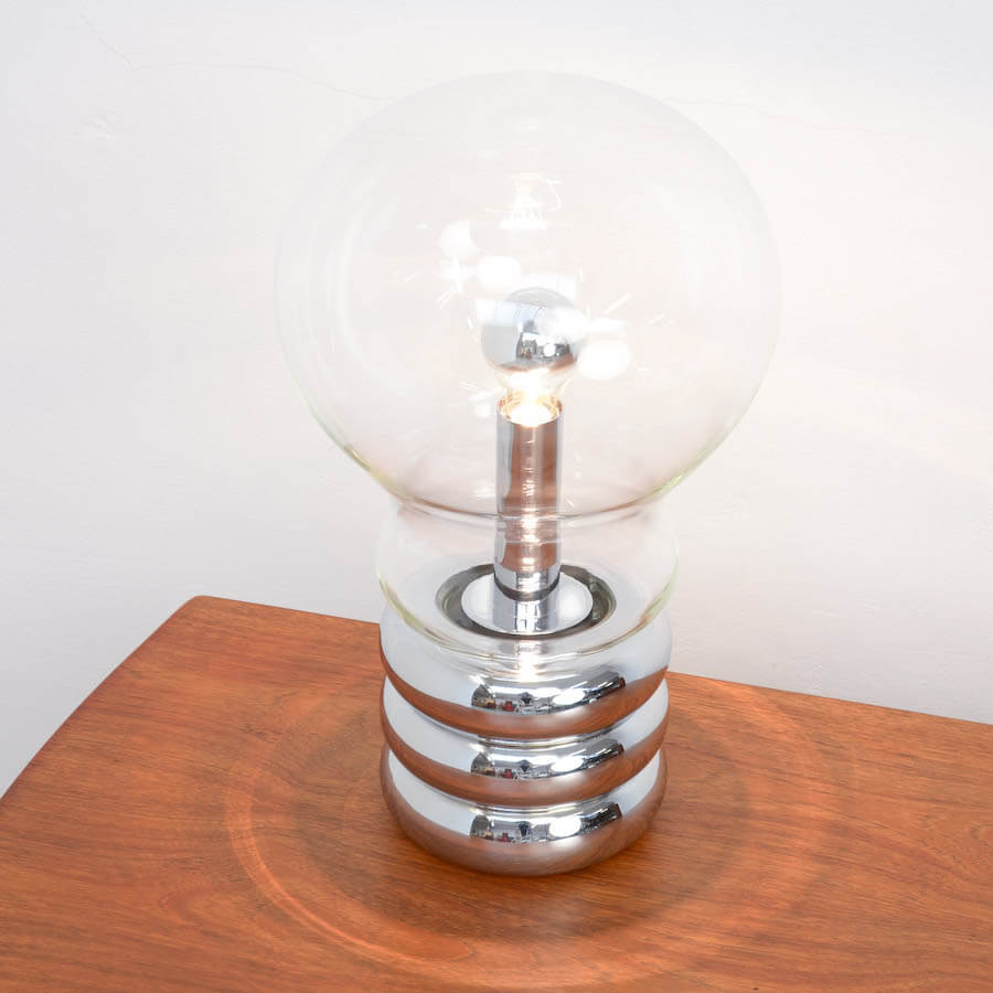 Bulb 11 8 In Clear Glass W Steel Table Lamp By Ingo Maurer Stardust Bulb 11 8 In Clear Glass W Steel Table Lamp By Ingo Maurer