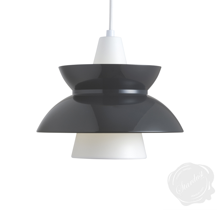 mid century black pendant light