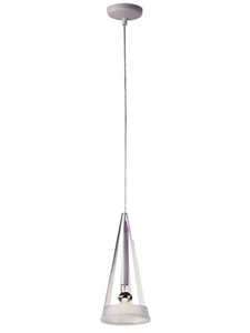 Flos Glass Fucsia 1 Glass Pendant Light by Castiglioni