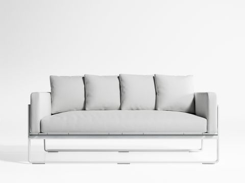 Gandia Blasco Flat Modern Outdoor Sofa with Arm Rests