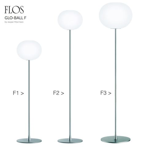 Flos White Glo-Ball Floor Lamp by Flos Lighting