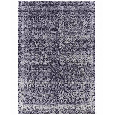Gandia Blasco Modern Indigo  Rug - Geometric Pattern - Rectangular - Dark Navy Blue
