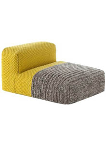 Gandia Blasco Mangas Space Modules Plait Yellow Lounge Chair