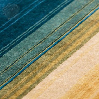 Gandia Blasco Paysages Landscape Rug Multi Stripe Brown Cream Gandia Blasco Paysages Landscape Rug