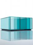 Glas Italia Deep Sea Aqua Blue Glass Coffee Table