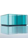 Glas Italia Deep Sea Aqua Blue Glass Coffee Table