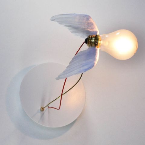 Ingo Maurer Lucellino NT LED Wall Sconce with Feather Wings