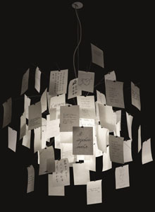 Zettel'z 5® 47.24-in White Paper Chandelier by Ingo Maurer