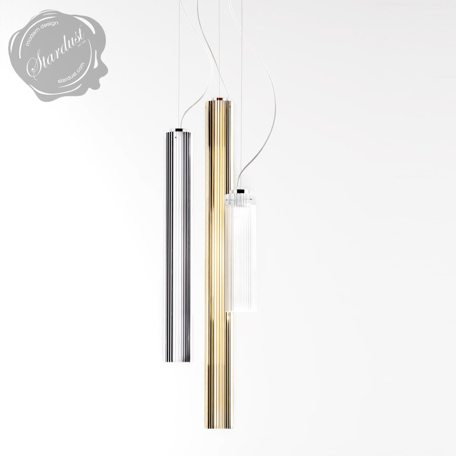 Kartell Rifly Crystal Modern Long Pendant Lamp With 8w Led Light Kartell Rifly Crystal Modern Long Pendant Lamp With 8w Led Light And Lucite Finish Stardust