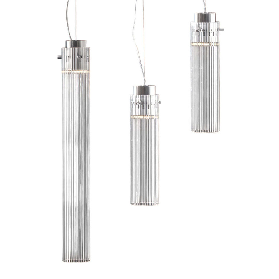 Kartell Rifly Crystal Modern Long Pendant Lamp With 8w Led Light Kartell Rifly Crystal Modern Long Pendant Lamp With 8w Led Light And Lucite Finish Stardust