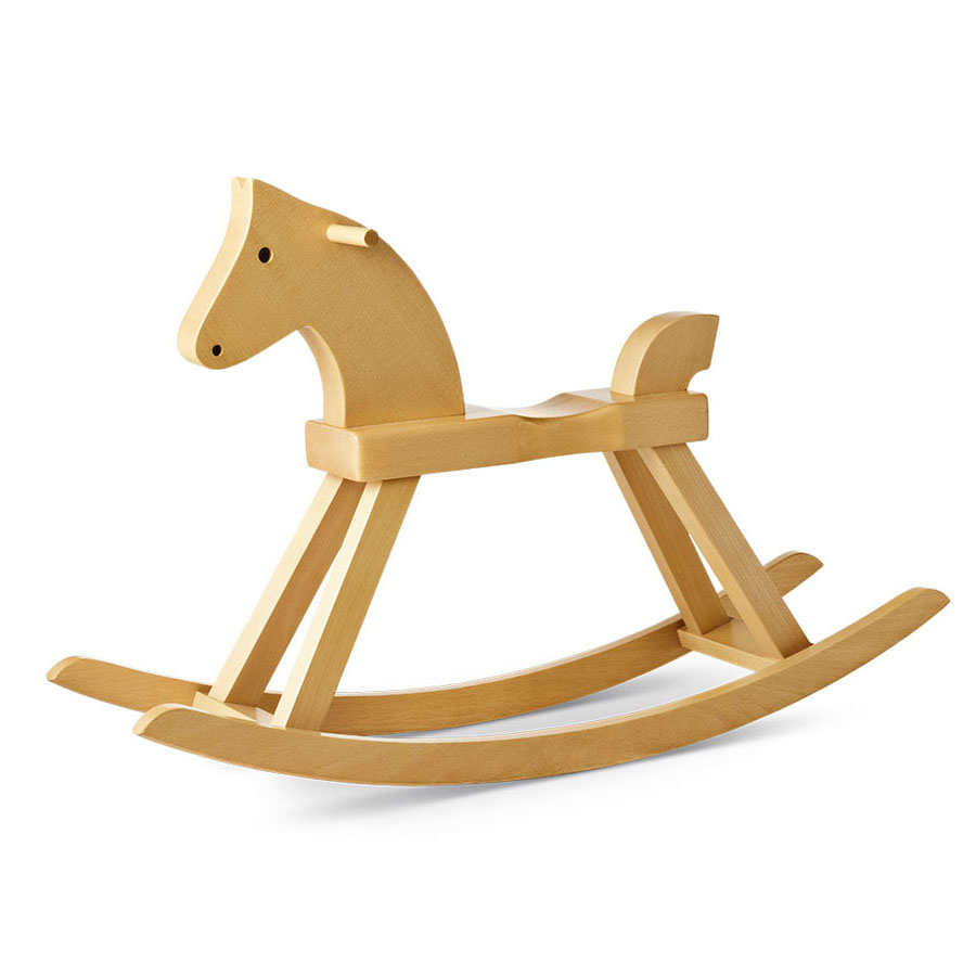 wooden baby rocking horse