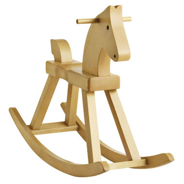 Kay Bojesen Wooden Rocking Horse by Rosendahl