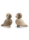 Lovebirds Wooden Danish Bird Sculptures by Kay Bojesen for Rosendahl