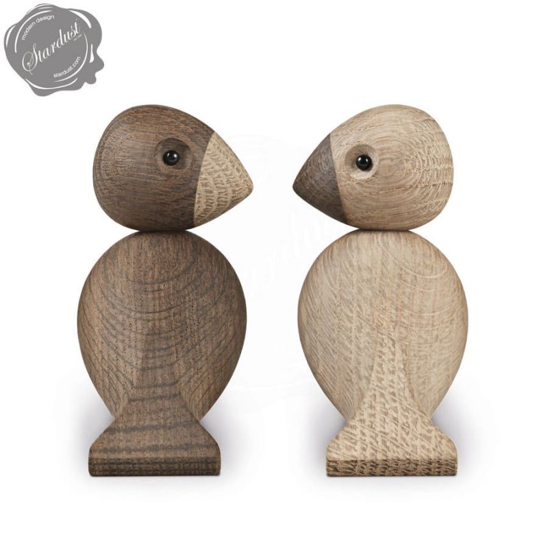 Lovebirds Wooden Danish Bird Sculptures by Kay Bojesen