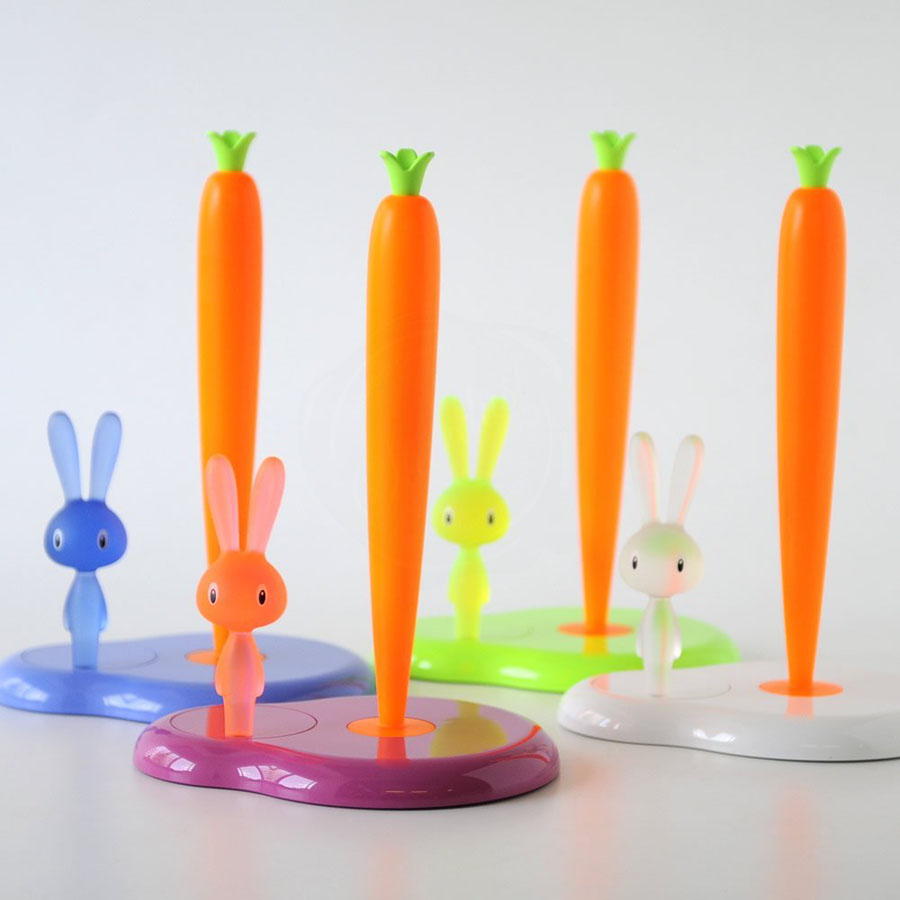 Uncategorized Bunny Kitchen Appliances alessi asg42 bunny carrot modern standing 13 5 paper towel with holder for kitchen