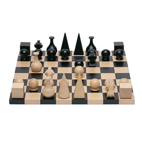 Man Ray Original Chess Board Set with 32 Chess Pieces