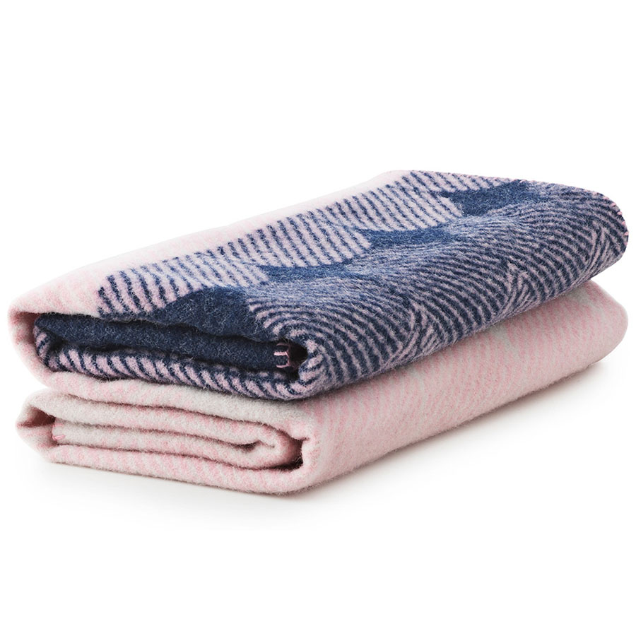 EKKO Plush Wool Throw - Rose Pink Plum 