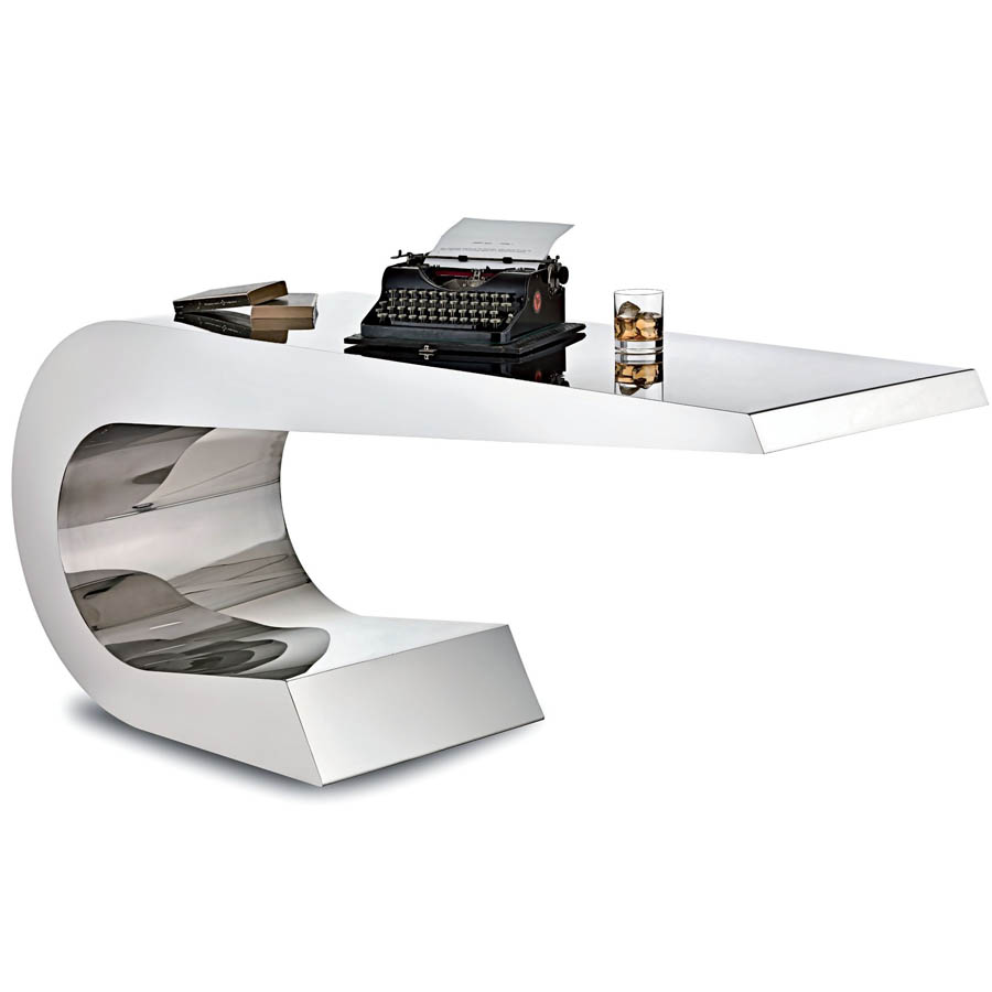 Lamberti Onda C Stainless Steel Desk Stardust Lamberti Onda C Stainless Steel Desk