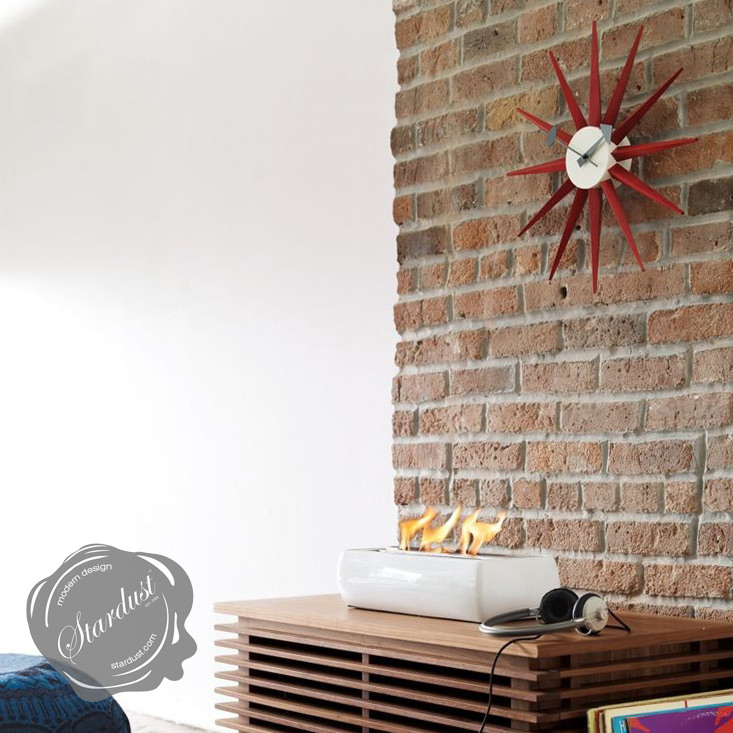Vitra Nelson Red Sunburst Wall Clock By George Stardust Vitra Nelson Red Sunburst Wall Clock By George