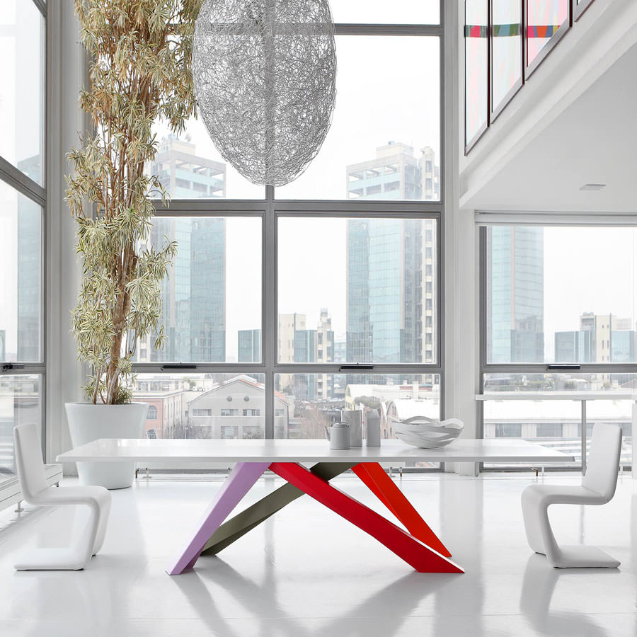 Bonaldo Big Table with Multi-Color Legs | Stardust Bonaldo Big Table with Multi-Color Legs | Stardust