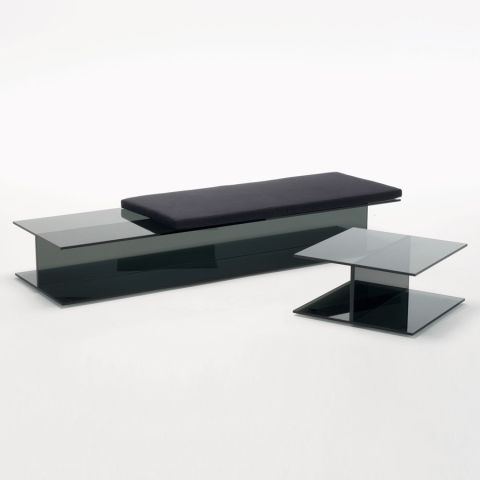 Glas Italia I-Beam Glass Bench by Jean-Marie Massaud