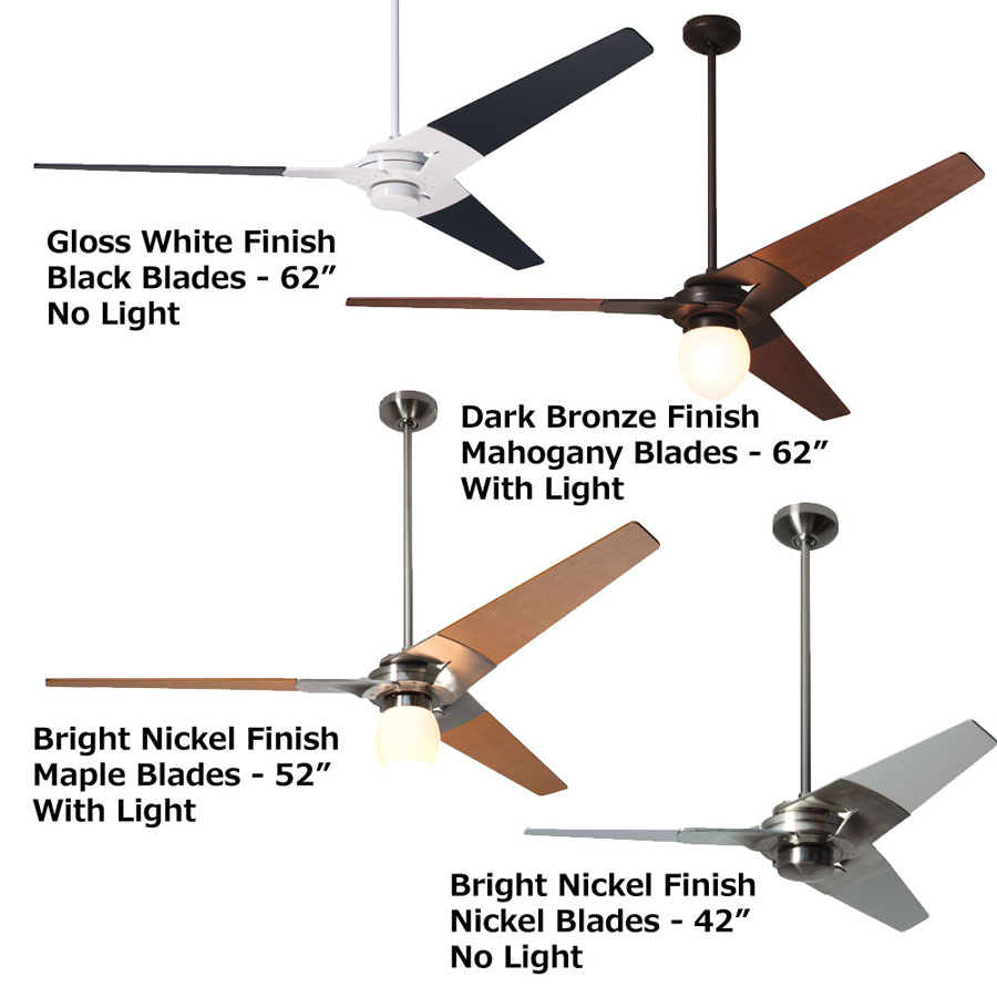 Torsion Ceiling Fan Nickel Dark Wood Blades Optional Light Kit Torsion Ceiling Fan By The Modern Company