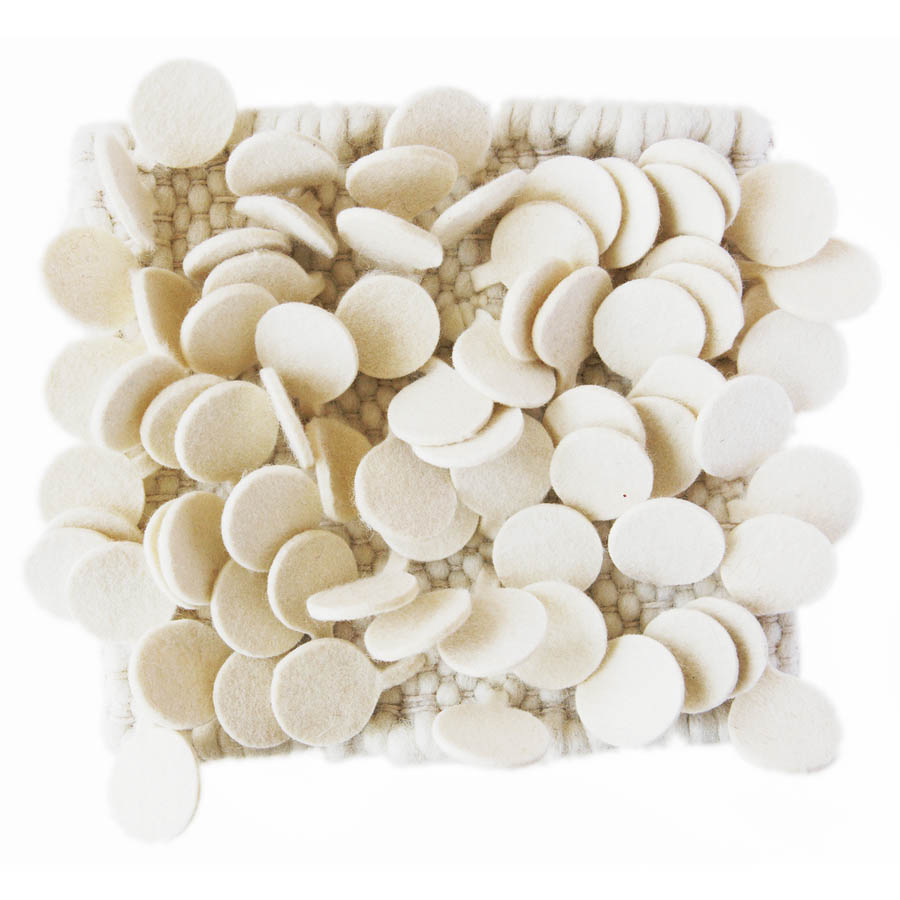 Nanimarquina Roses Rug High Pile Felt Area In Ivory Stardust Nanimarquina Roses Rug High Pile Felt Area In Ivory