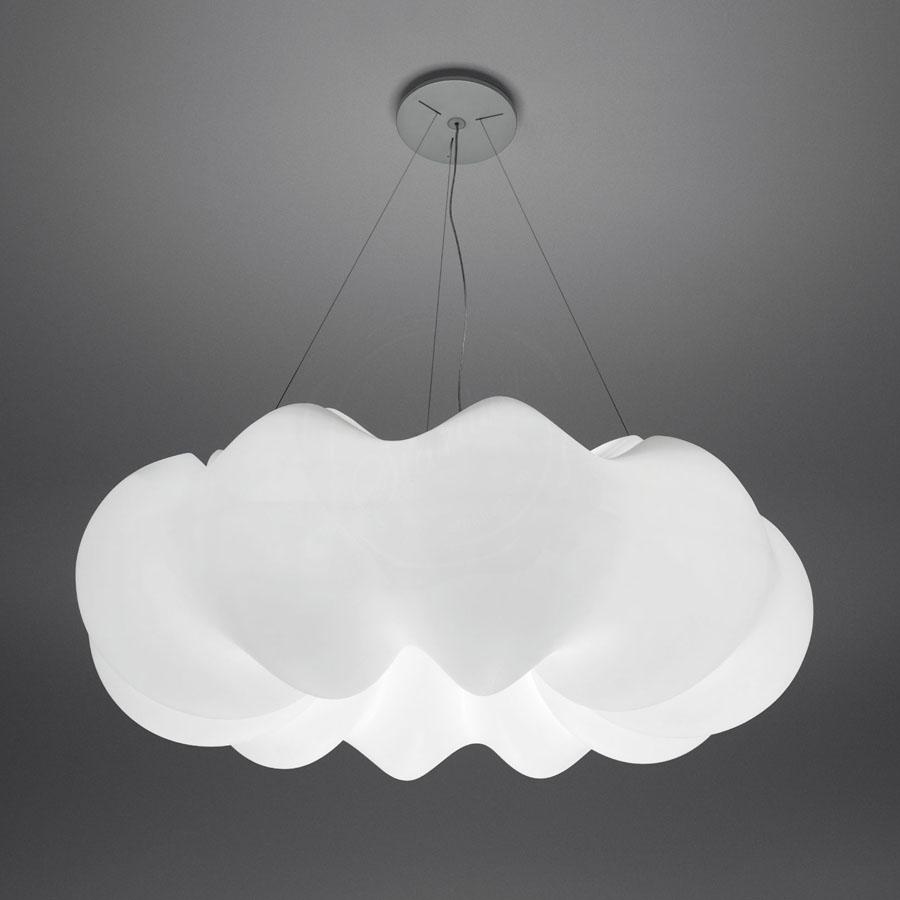 Nuboli Large White Pendant By Artemide Lighting Stardust Nuboli Large White Pendant By Artemide Lighting