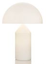 Atollo Modern White Glass Table Lamp by Oluce, Round Shade