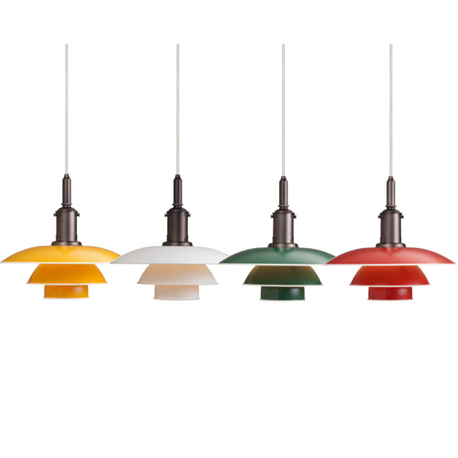 Louis Poulsen Ph 3 1 2 3 Danish Mid Century Modern Pendant Light