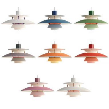 Louis Poulsen New Ph 5 Pendant Light Fixture With Shade In Hues Of Colors