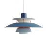 Louis Poulsen Blue PH5 Pendant Light by Poul Henningsen