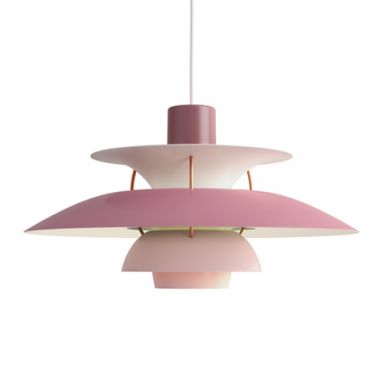 Louis Poulsen Pale Rose / Green PH5 Pendant Light by Poul Henningsen