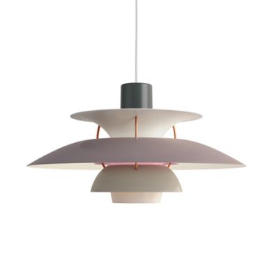 Louis Poulsen Grey PH5 Pendant Light by Poul Henningsen