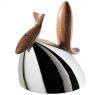 PITO 1 qt 30 oz Frank Gehry Modern Architectural Stovetop Water Kettle in Mahogany