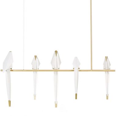 39.4" Perch Light Branch w/5 Birds by Umut Yamac for Moooi